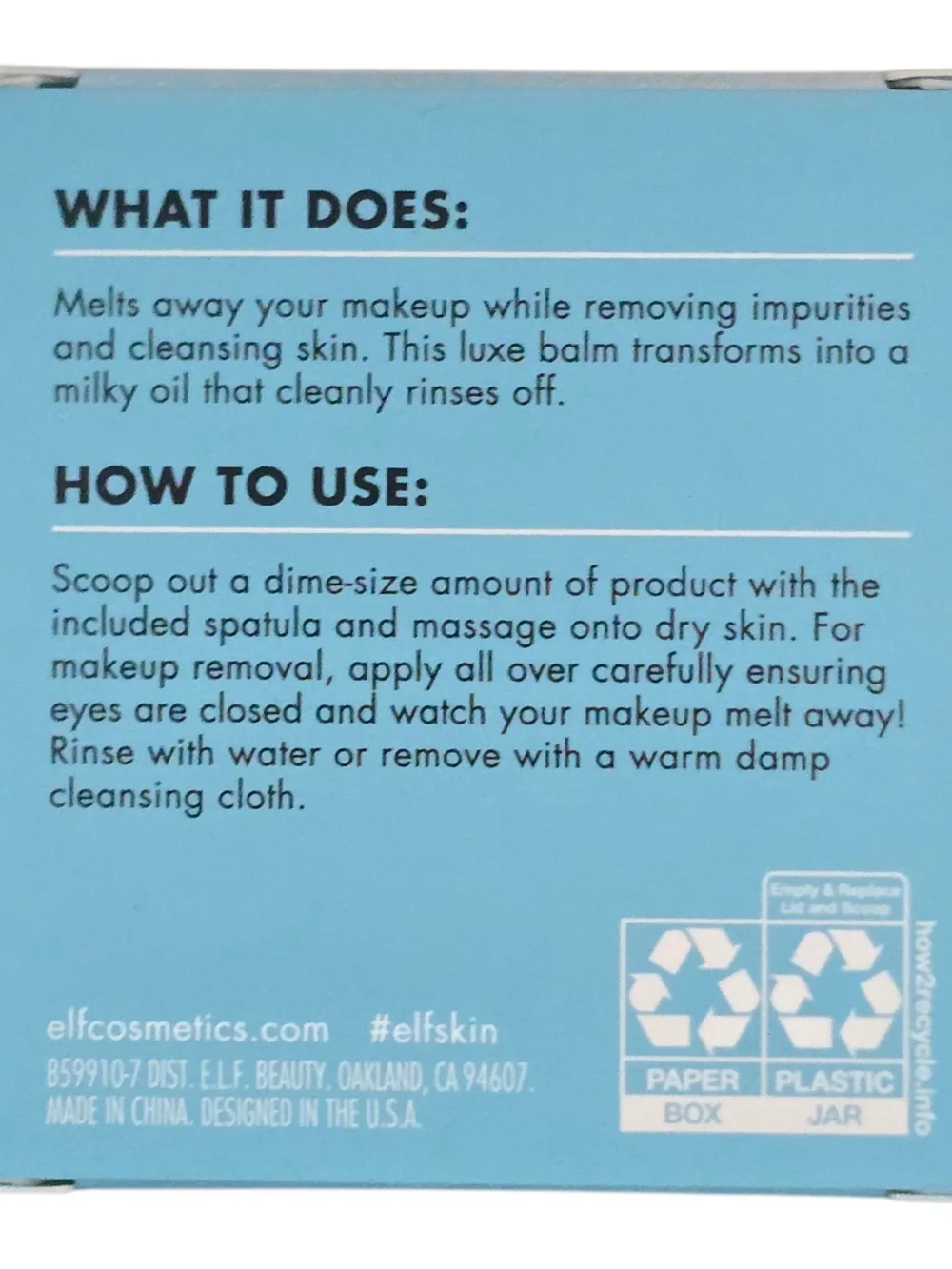 e.l.f. Holy Hydration! Makeup Melting Cleansing Balm NIB
